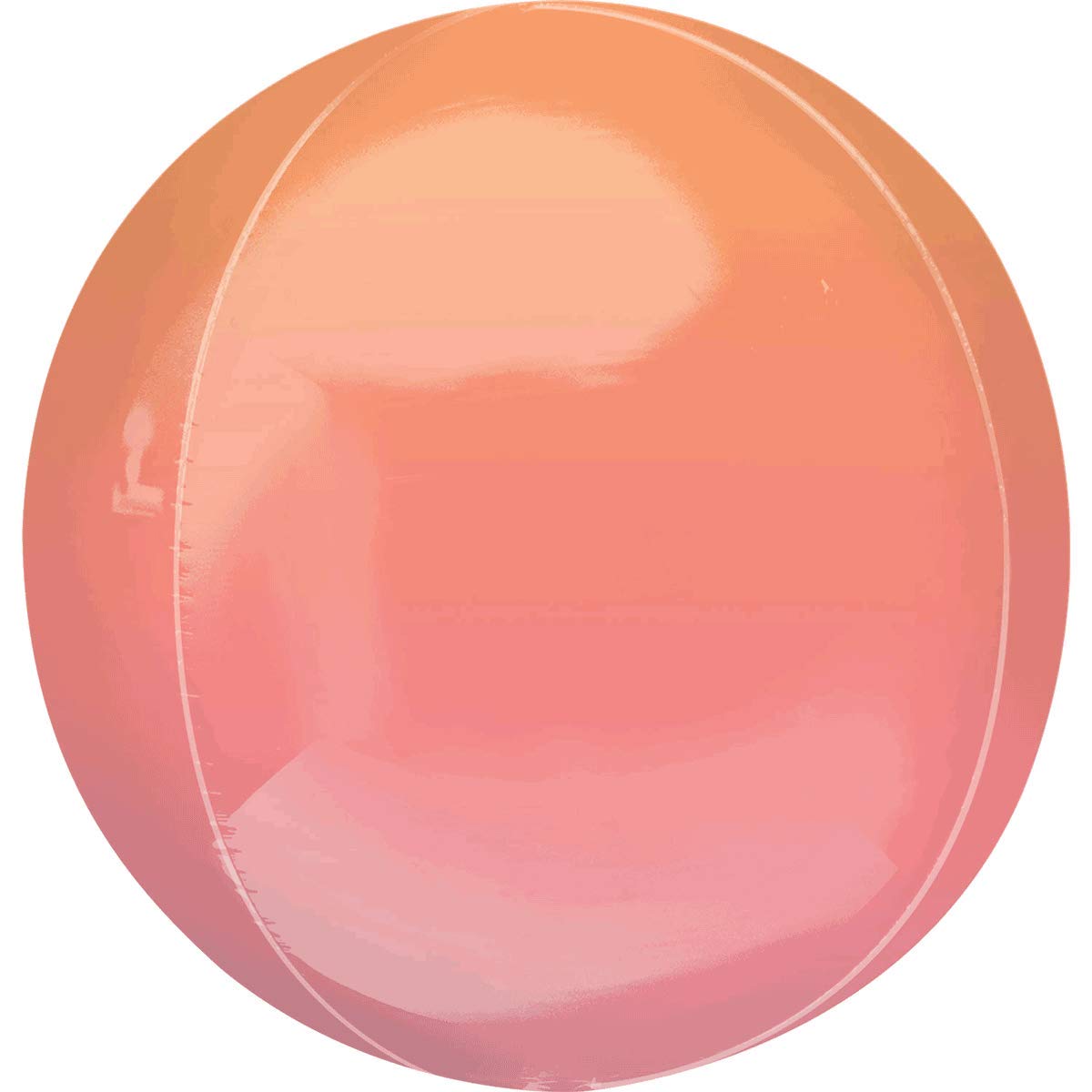 Amscan 3984701 Orbz Ombre Red & Orange Foil Balloon 16 inch