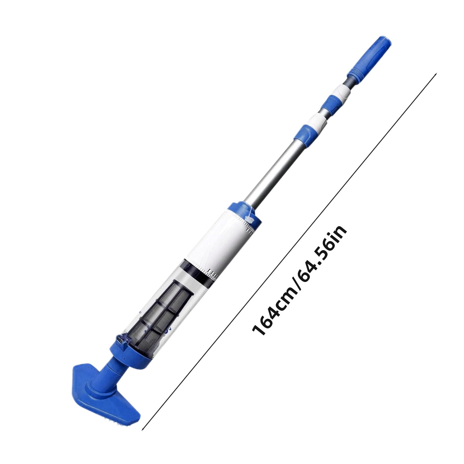 Pool Vakuum für den OberIrdischen Pool, 3 in 1 Kabellos Wiederaufladbare Pool Vakuum, piscina portatile und 3 Austauschbare Bürstenköpfe, Für Spas, Whirlpools und Kleine Pools Blu
