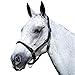 HORZE Kincade Leather Rope Headcollar Warmblood Black