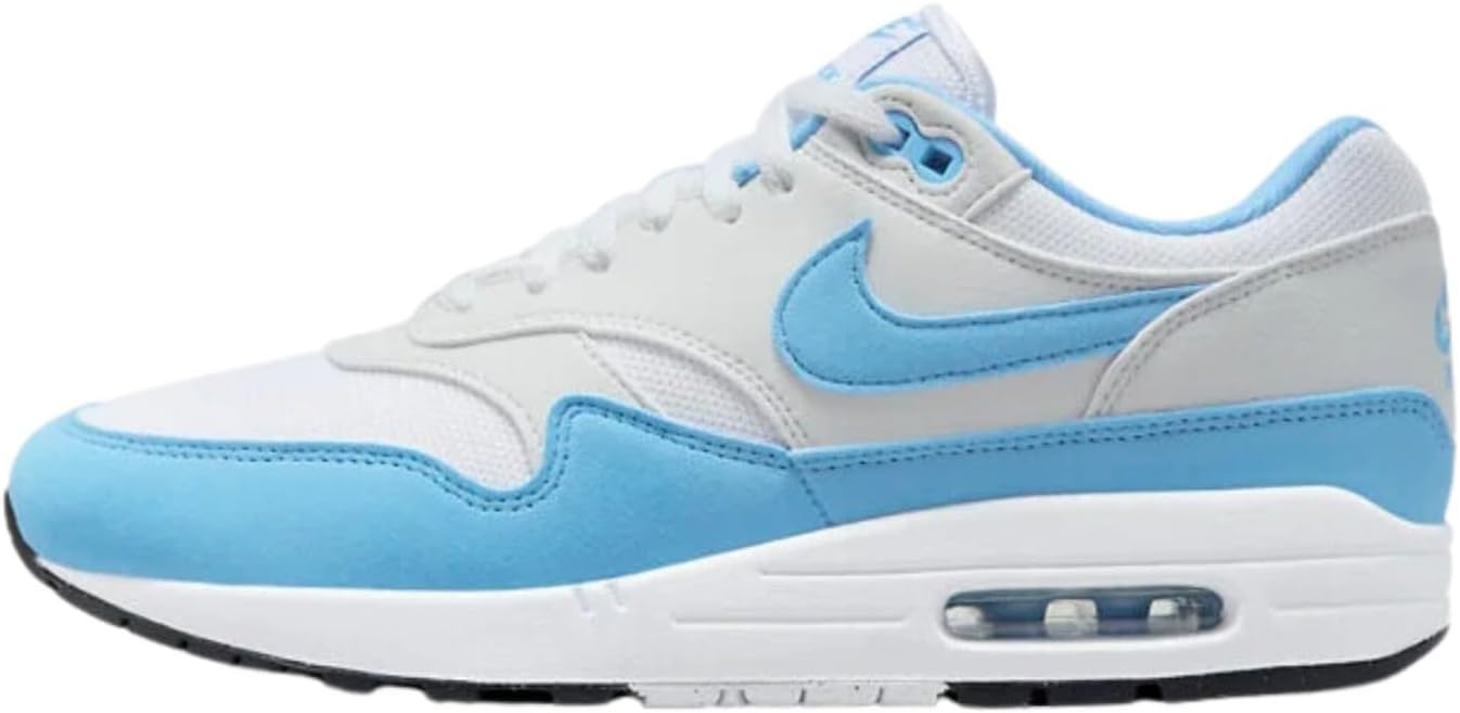 Nike Air Max 1 Men's Shoes Size- 9.5 White/University Blue