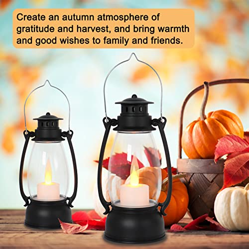 Reperla Vintage Remote Lantern Decor, 4-Pack Flickering Led Candle Lantern Good Sized Portable Lantern Indoor Outdoor Hanging Lanterns For Wedding Centerpiece,Halloween,Christmas,Farmhouse Decorative #TOP2