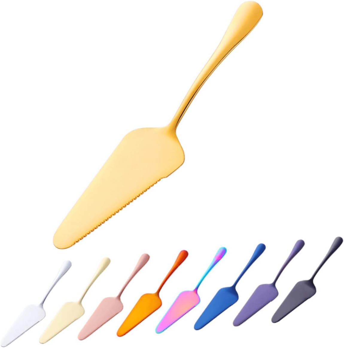304 Stainless Steel Blue Cake Shovel Set with Titanium Plating Ergonomic Design for Serving Cakes Pizzas and Cheeses Essential Baking Tool for Special Occasions