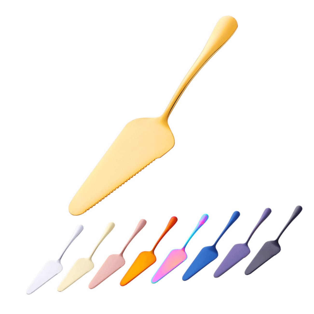 BRIGHTFUFU Tart Dessert Slicer Server Dessert Server Cutter Cake Serving Spatula Cake Cutting Pie Spatula Dessert Server Spatula Grill Spatula Pizza Sever Travel Titanium Plating Flat