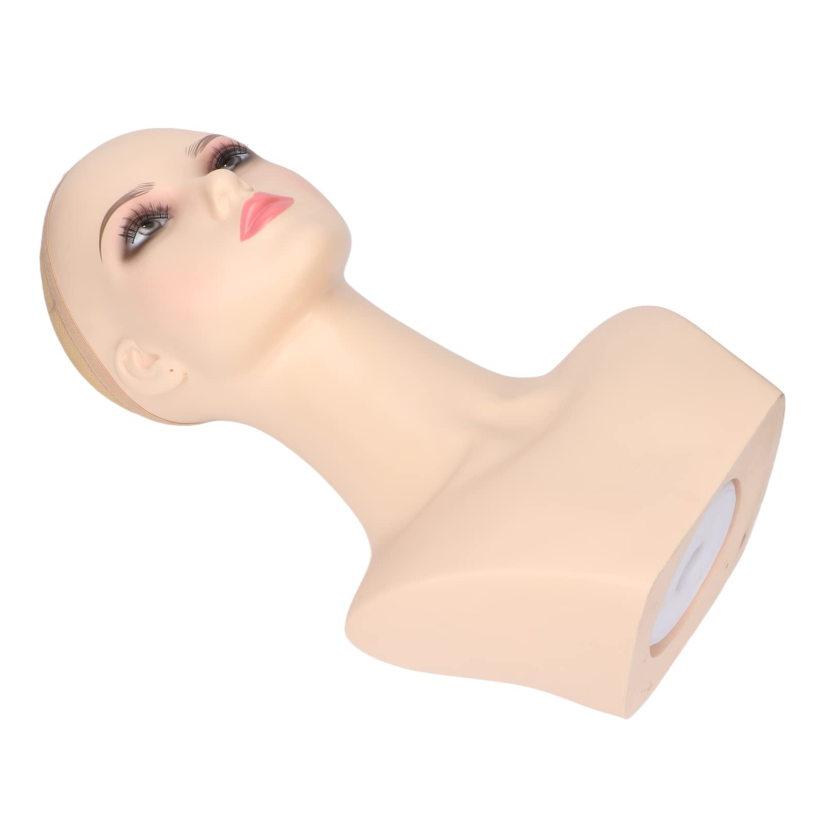 Testa di Parrucca, Testa di Manichino Femminile Realistica Testa di Manichino Modello di Addestramento della Persona Reale per la Visualizzazione di Accessori di Bellezza per il
