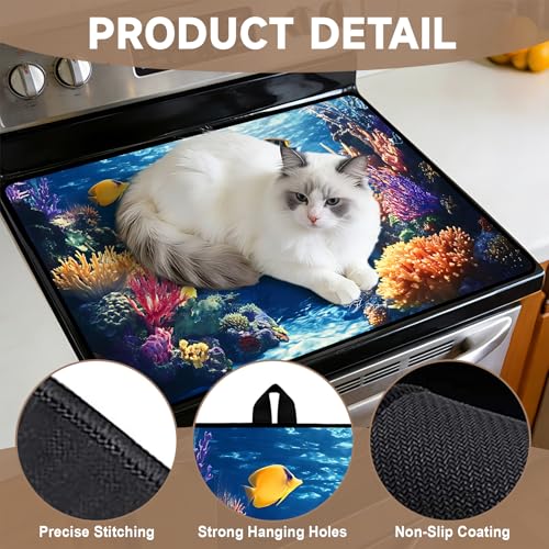 Image of Stove Burner Covers Non-Slip Electric Cooktop Protector Mat (CH2064)