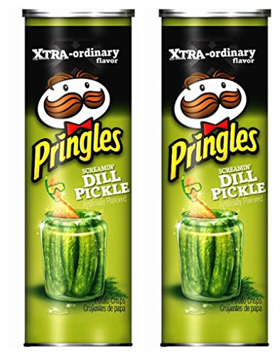 Pringles Screamin' Dill Pickle Potato Crisps, 5.5 oz, 2 Pack