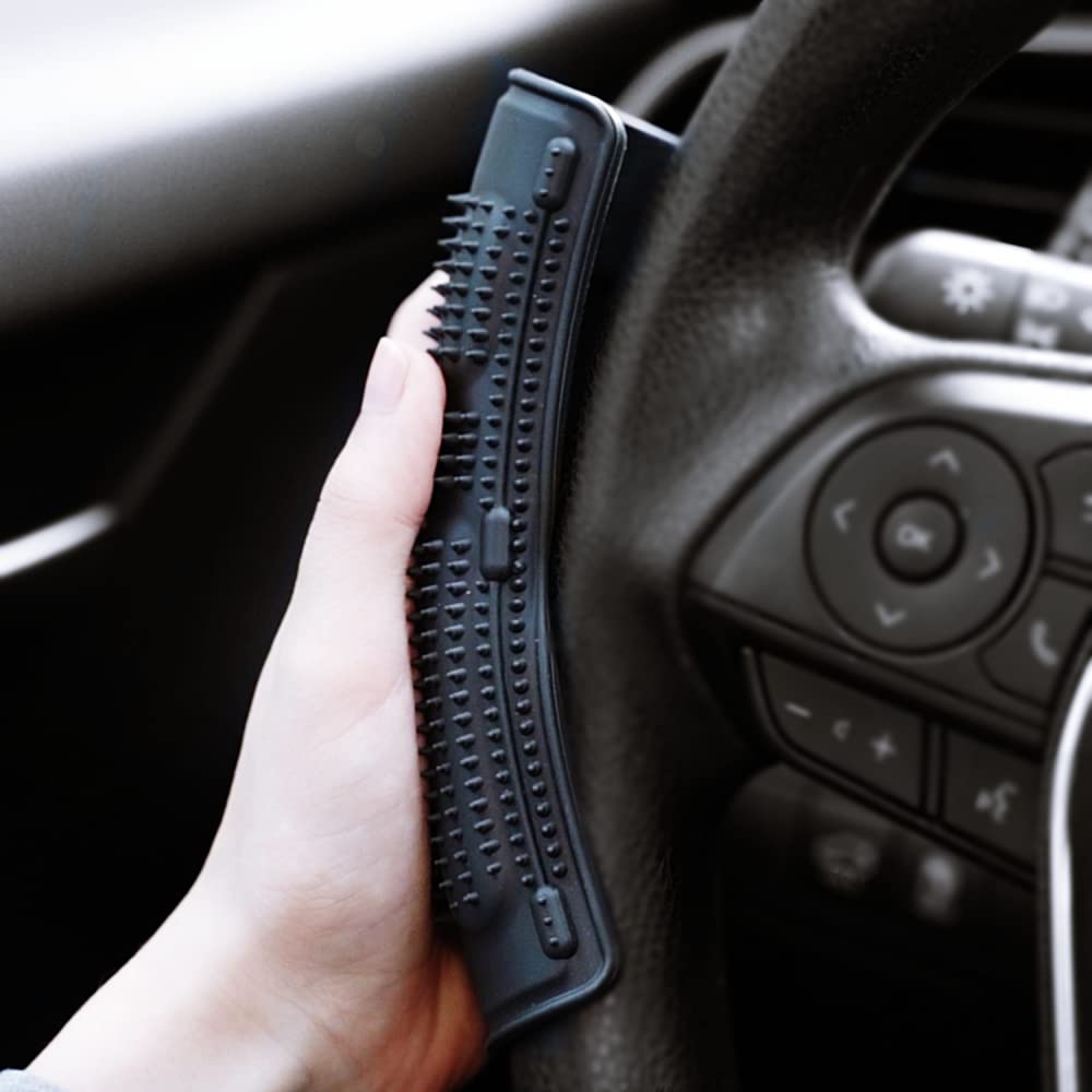 Kimyo works Monster Steer Grip, Hand Acupressure Massage for Driving, 573 Elastic Silicone Spikes Provide Accurate Acupressure and Tactile Stimulation, Boredom Relief, Non-Slip