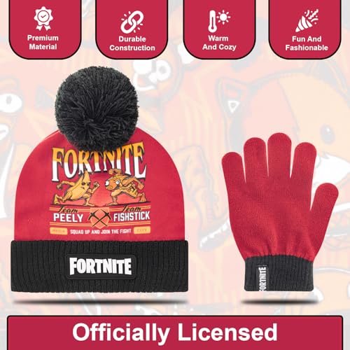 FORTNITE Boys Winter Beanie Hat and Snow Gloves for Boys 2 Piece Set3