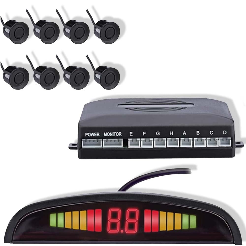 Kit 4 Sensori Di Parcheggio Auto Con Display LED E Avviso Acustico - Nero O Grigio - Foto 6