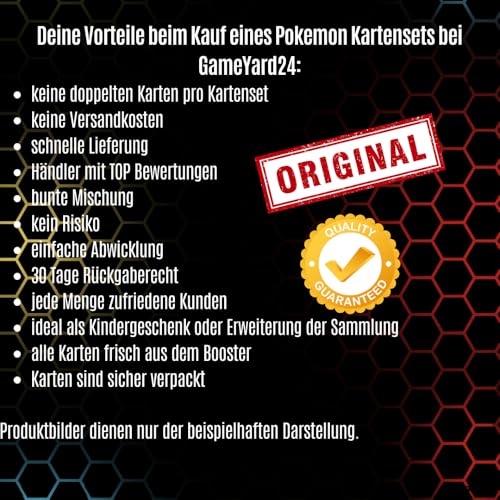 GameYard24 50 Pokemon Kartenmix - original und deutsch - ideal für Kinder und Erwachsene Versandschutz – Bild 4