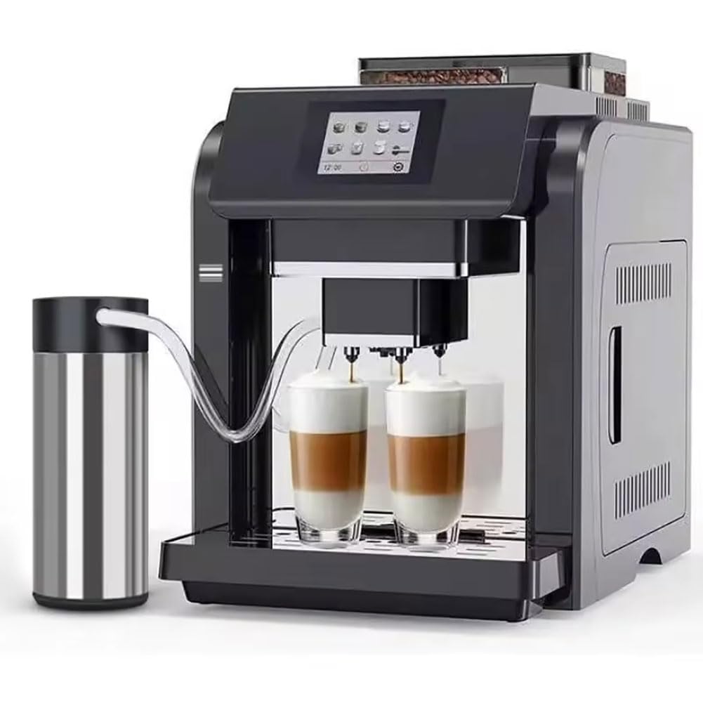 SAWEEZFully Automatic Espresso Machine Grinder, Milk Frother, Automatic Coffee Machine, Built-in Grinder, Intuitive Coffee Varieties Coffee Machine, 7 Coffee Varieties, for Home, Office,and More