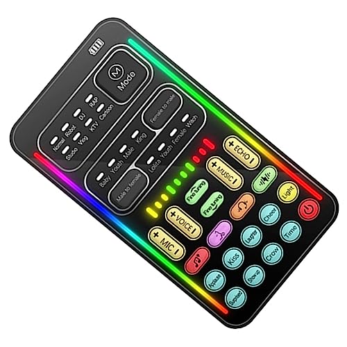 HOMSFOU 1 Juego Mini Tarjeta De Sonido Consola De Mezclado Micrófono De Estudio Auriculares Dispositivo Mezclador De Karaoke Cambiador De Voz para Adultos Equipo El Plastico