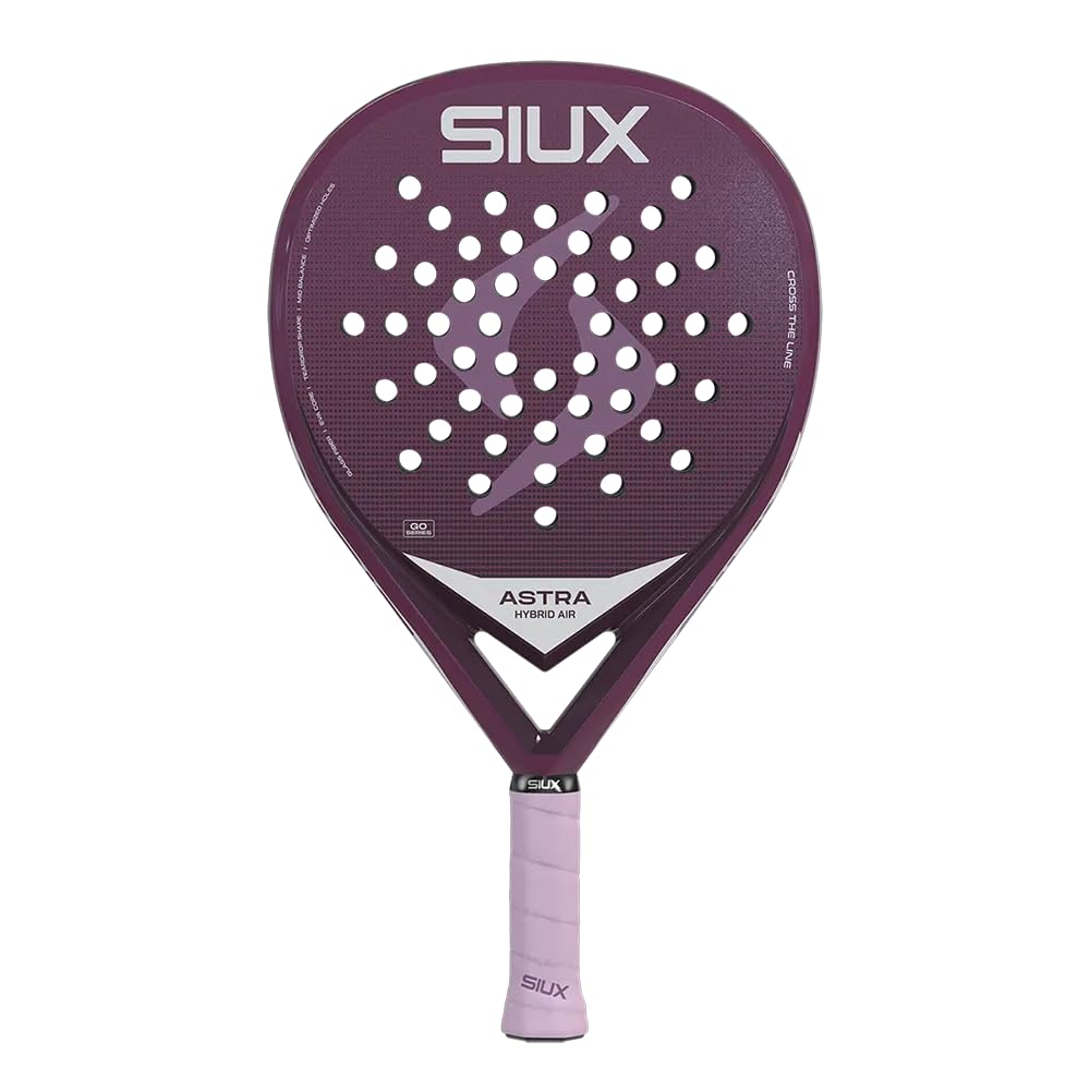 Siux - Pala de Pádel Astra Hybrid Air 2026 Violeta Forma Lágrima - Control y Potencia