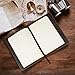 TheAntiq A5 Leather Journal Refillable Large Moleskine Notebook Planner Cover with pen loop