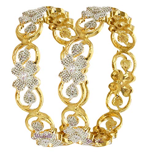 American Diamond Plated Bangles (2.60 in)