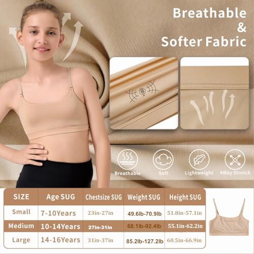 Dance Gymnastic Ballet Sport Bras for Girls Seamless Nude Training Sport Underwear Bra for Children Teens3
