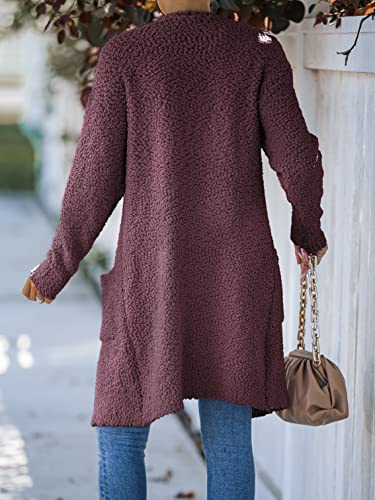 Merokeety Women's Long Sleeve Soft Chunky Knit Sweater Open Front Cardigan Outwear Coat #TOP3