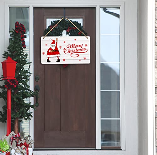 Christmas Hanging Sign Merry Christmas Door Sign Rock Santa Claus Cool Snowflake Farmhouse Welcome Sign Xmas Party Winter Decorative For Front Door Porch Decor Indoor Outdoor Holiday Decoration #TOP6