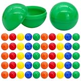 WYYFXY® 50 Stück Lotterie Bälle, 3cm PlastikKugeln zum Befüllen Tombola Bälle Lotterie Kugeln Teilbare Hohlkugeln Leicht Öffnen Schließen für Partygeschenke Gewinnspiel Requisiten (5 Farbe)