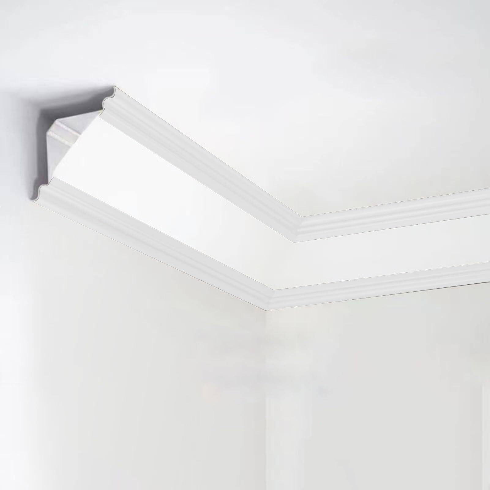 Dekoracyjne oświetlenie pośrednie LED rama - Aluminiowe wykończenie do tworzenia atmosfery w sypialni, łatwy w instalacji, listwa przypodłogowa, 14 m, srebrny