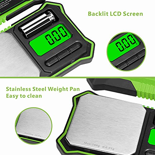 Fuzion Digital Pocket Scale, 200G X 0.01G Jewelry Gram Scale, 6 Units Conversion, Lcd Back-Lit Display, Use For Jewelry/Medicine/Food/Powder/Herb(Battery Included) #TOP3