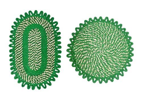 Image of Cotton Doormat for Home |Handmade Cotton Doormat | Quick Dry, Washable Door Mat for Home, Bathroom & Bedroom (Green-T)