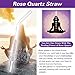 Ayana Wellness Gem Water Straws – Elevate Your Hydration with Healing Crystals & Stones – Set of 2 BPA-Free Straws with Rose Quartz and Amethyst Gemstones – Spiritual and Meditation Accessories