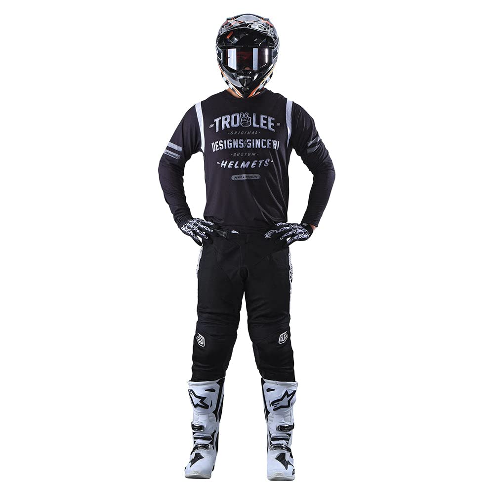 Troy Lee Designs GP Air Roll Out Jersey - Motocross Dirt Bike ATV Enduro Dual Sport Racing Off Road Ventilated Warm Weather Long Sleeve Riding Gear - Adult Mens (Black, SM)