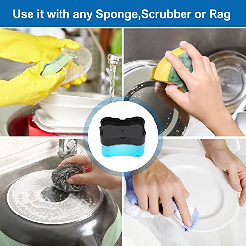 Image of New 2026 Version Premium Quality Dish Soap Dispenser - Countertop Kitchen Soap Dispenser, Sink Dish Washing Soap Dispenser 13 Ounces (Sponge Included)