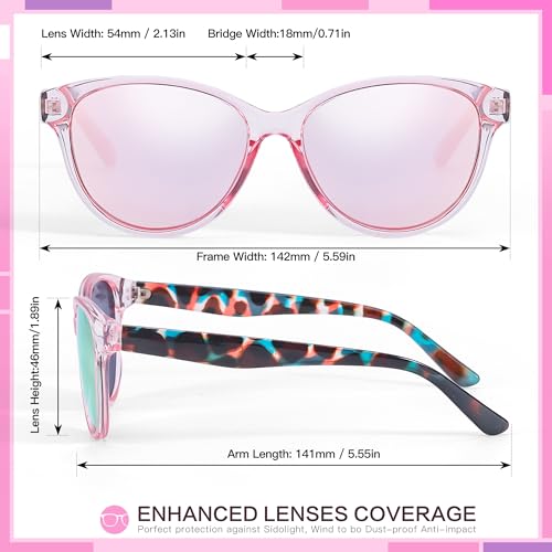 FancyPink Stylish Glasses for Women UV400 Protection Mirrored Beach Eyewear Trendy Sunglasses3