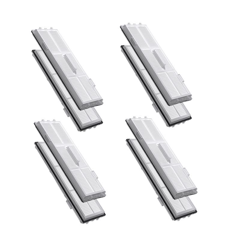 FWRCCMJ Paños de fregona de Cepillo Lateral con Filtro Hepa/Apto for Xiaomi Roborock T7S T7plus T7Splus S7 repuestos de paño de fregona(8pcs Filter)