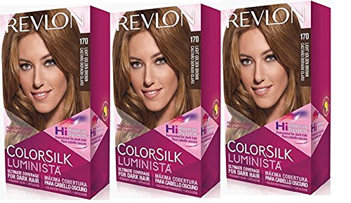 Revlon Colorsilk Luminista Haircolor, Light Golden Brown, 3 Count