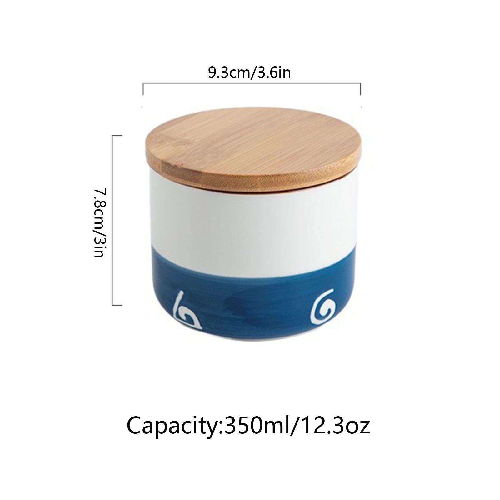 Tarro para especias, Azucarero con tapa, bote for azúcar, sal y condimentos, azucarero, tarro for especias (350 ml), de cerámica