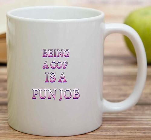 Miniatura 5 de Police Officer's Gift, Perfect Appreciation Present for an Aunt - Being a Cop Is a Fun Job, Funny Quote on 11 Oz White Ceramic Coffee Mug