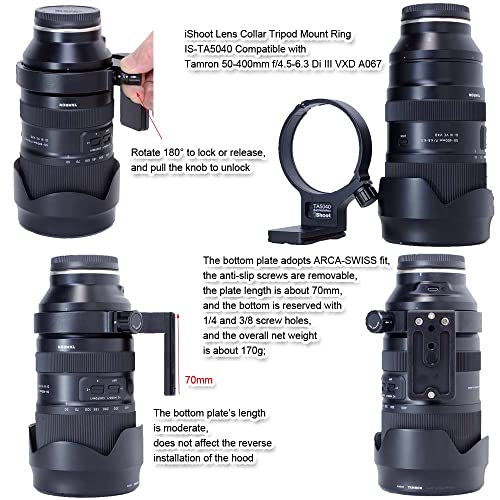 Tripod Mount Ring Lens Collar Compatible with Tamron 50-400mm f/4.5-6.3 Di III VXD A067 - Image 4