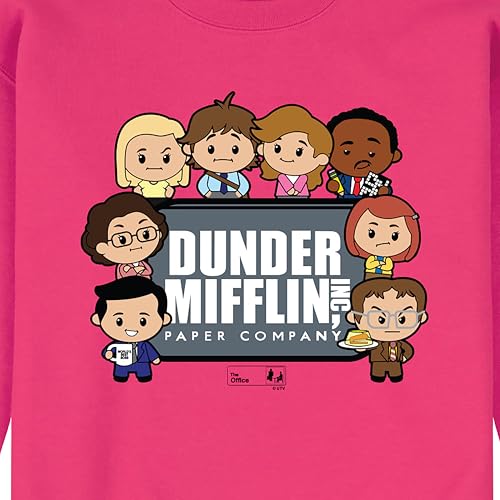HYBRID APPAREL The Office - Dunder Mifflin Cute Characters - Men's Crew Neck Fleece Pullover2