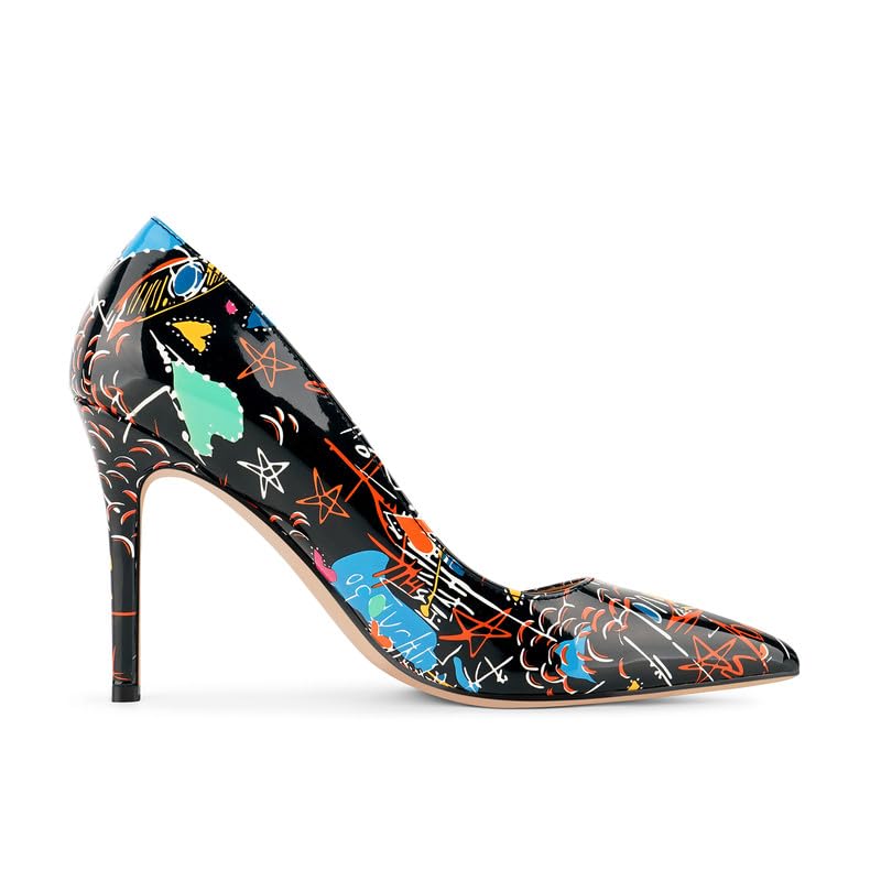 Image of Women's Stiletto High Heels Pumps for Women-4IN Pointed Toe Classic Pumps for Dress Party Wedding Evening Date Night Sexy Slip-On Shoes