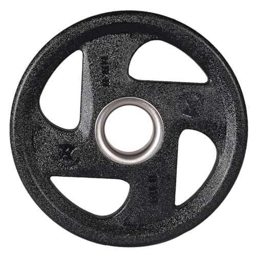Rubber-Coated Cast Iron Counter Weights Plates Set, (10LB×2)