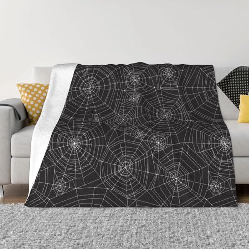 抽象蜘蛛の巣ハロウィン 毛布 ブランケット シングル タオルケット 大判 フランネル ひざ掛け 薄手 肌触りが ふんわり 吸湿発熱 エアコン対策 洗える 抗アレルギー 昼寝に対応 ソファーベッド用 オールシーズン 102*76cm