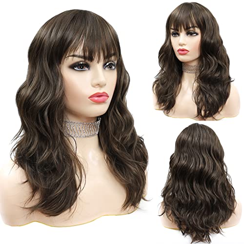 X-Tress Bob Perücke schwarz 45cm Damenperücke mit Charming Pony Schwarze Perücke für Mädchenhaar Lockige Perücke mit Gummikappe Angenehm zu tragen (Braun) Cover