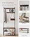 VASAGLE Coat Rack, Hall Tree with Shoe Storage Bench, Entryway Bench with Shoe Storage, 3-in-1, Steel Frame, for Entryway, 12.6 x 27.6 x 68.9 Inches, Industrial, Rustic Brown and Black UHSR41BX
