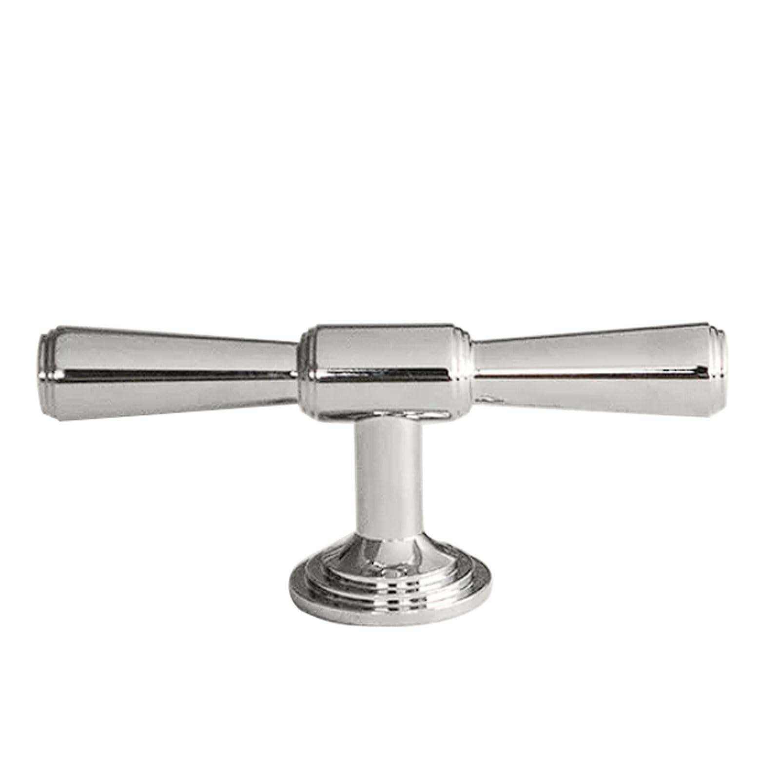 CHENHOJU Silver Brass Cabinet Pulls Chrome-Plated Finish, Multiple Lengths and Hole Spacing Options for Drawers and Wardrobes Cabinet Pulls(80mm)