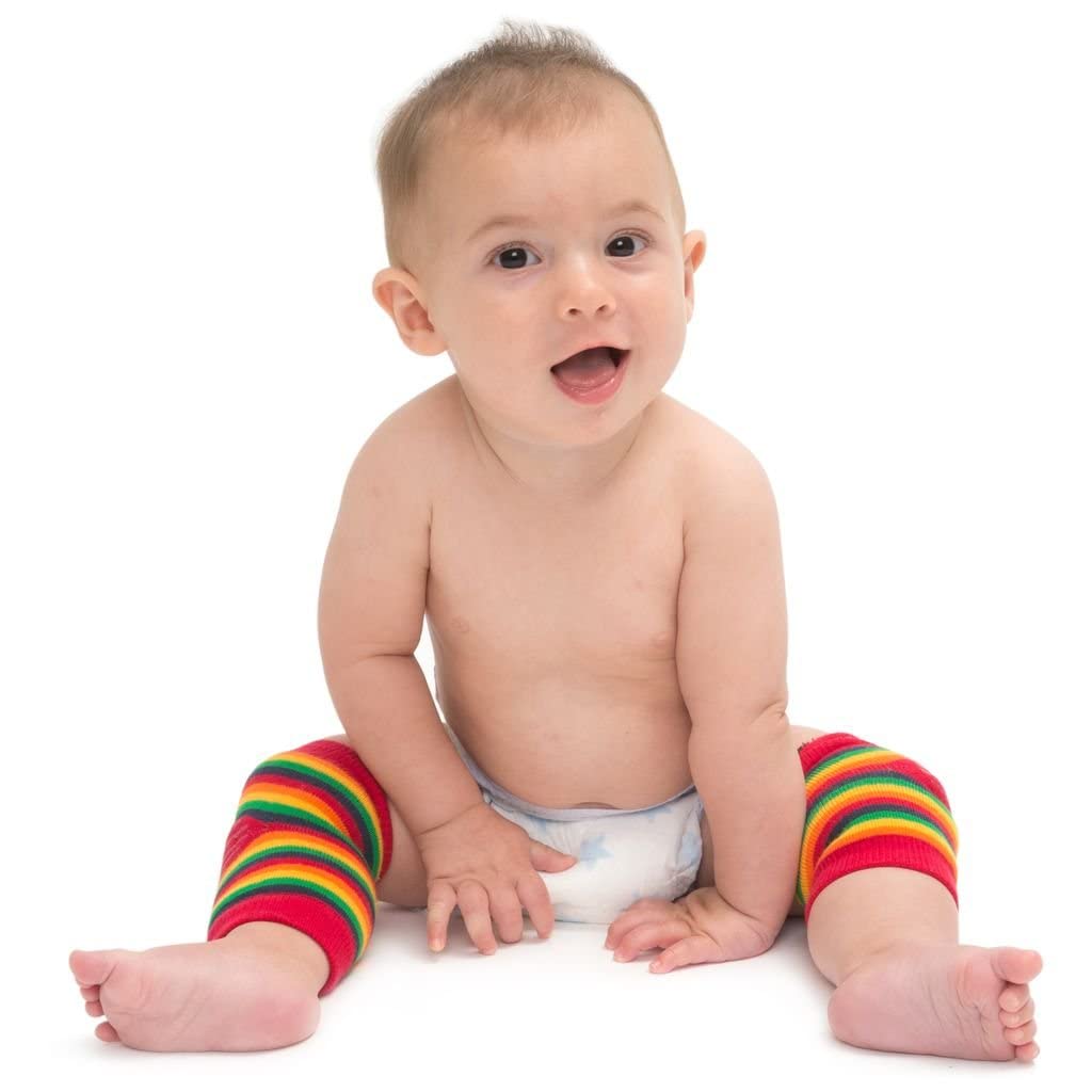 Plod Ons Baby Knee Protectors, Rainbow Stripe