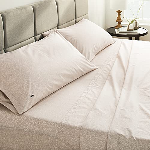 Image of Lacoste Camo Sheet Set, King, Oatmeal