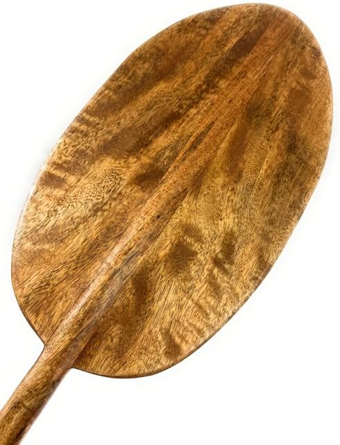 Tikimaster Hokulea Blonde Koa Canoe Paddle 50 inches with T-Handle XL Blade - Made in Hawaii - | #KOA7249