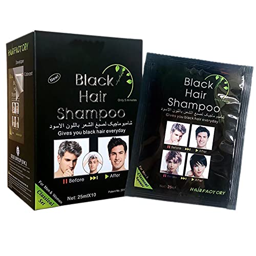 10 PCS Dexe Instant Hair Dye for Men Women - Natural Ingredients Hair Shampoo - Temporary Hair Dye - Simple to Use Last 30 days Great Choice for Woman&Man