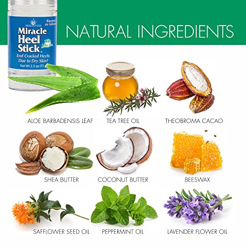 2-Pack Miracle Heel Stick With Pure Ultraaloe Aloe Vera Gel | 2.5 Ounce Stick #TOP2