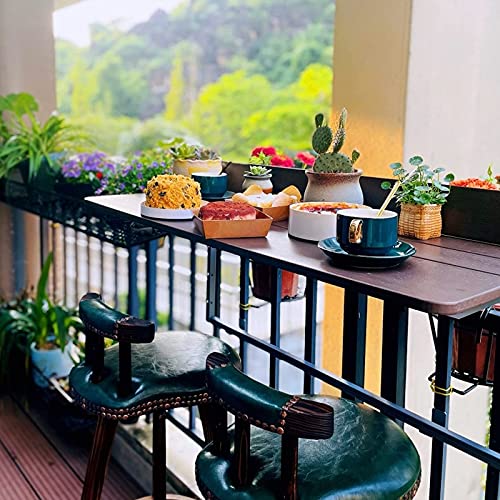 Table suspendue pour balcon gain de place table pliante à abattant murale extérieure réglable - 5