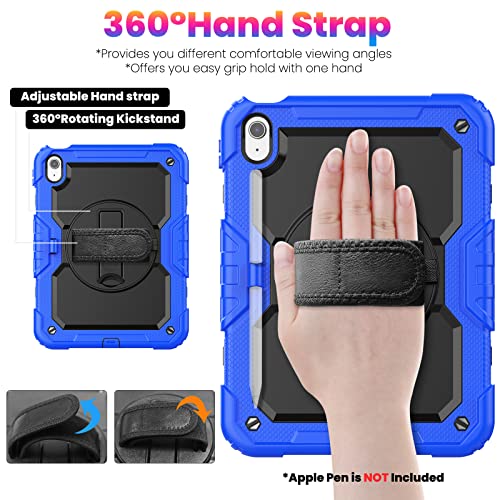 SEYMAC Case for iPad A16 11th/10th Generation 2025/2022 11inch/10.9inch, Heavy Duty Shockproof with Screen Protector - Image 4