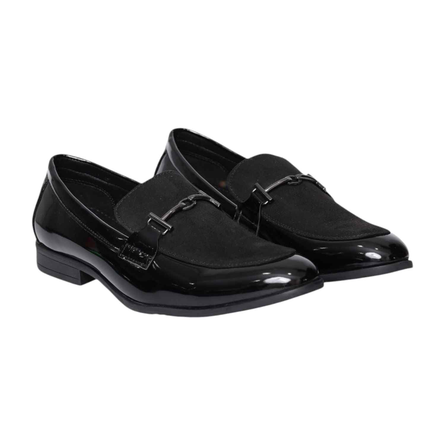 Men's Black Patent Horsebit Formal Loafers-image-32